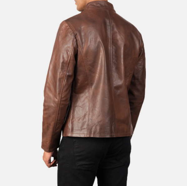 Alex Brown Leather Biker Jacket – Classic Design for Bikers