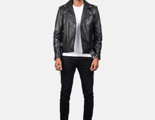 Allaric Alley Black Leather Motorcycle Jacket – Iconic Biker Design