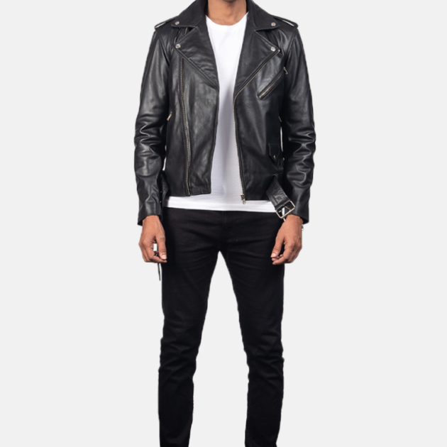 Allaric Alley Black Leather Motorcycle Jacket – Iconic Biker Design