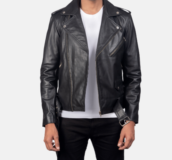 Allaric Alley Black Leather Motorcycle Jacket – Iconic Biker Design