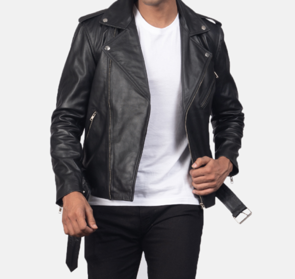 Allaric Alley Black Leather Motorcycle Jacket – Iconic Biker Design