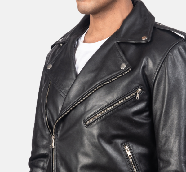 Allaric Alley Black Leather Motorcycle Jacket – Iconic Biker Design