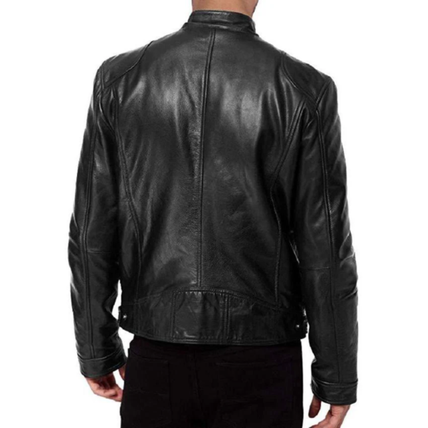 Men’s Genuine Lambskin Leather Jacket – Perfect for Biker Enthusiasts