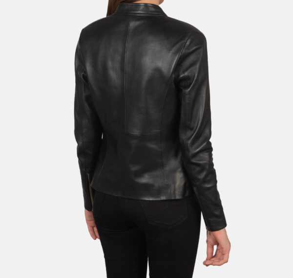 Midnight Raven Black Leather Biker Jacket
