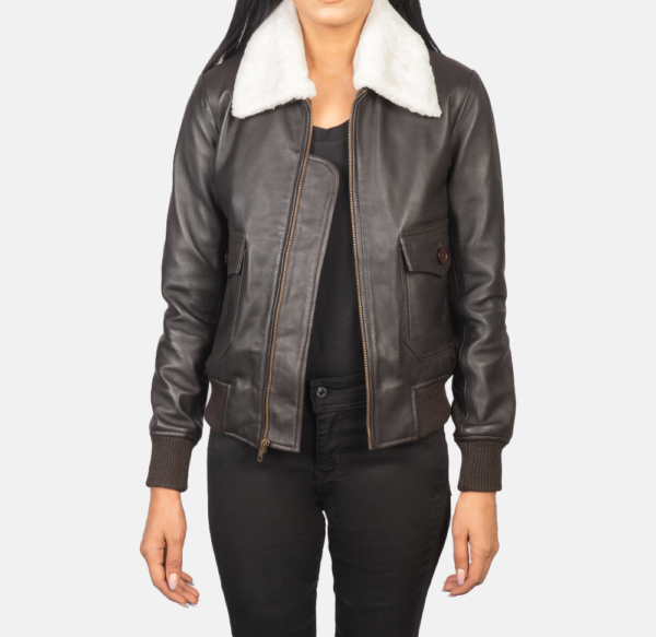Archer Brown Fur-Lined Leather Jacket