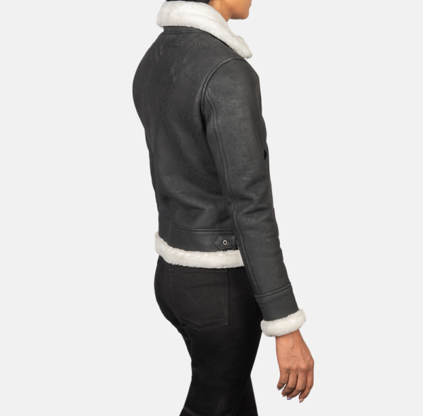 Aurora B-3 Black & White Fur Leather Jacket