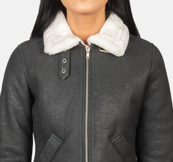 Aurora B-3 Black & White Fur Leather Jacket