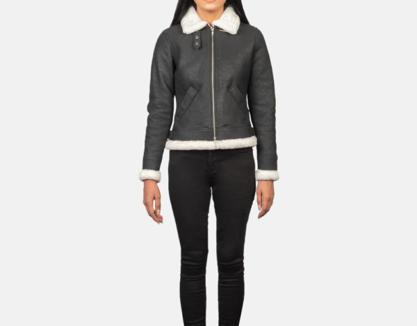 Aurora B-3 Black & White Fur Leather Jacket