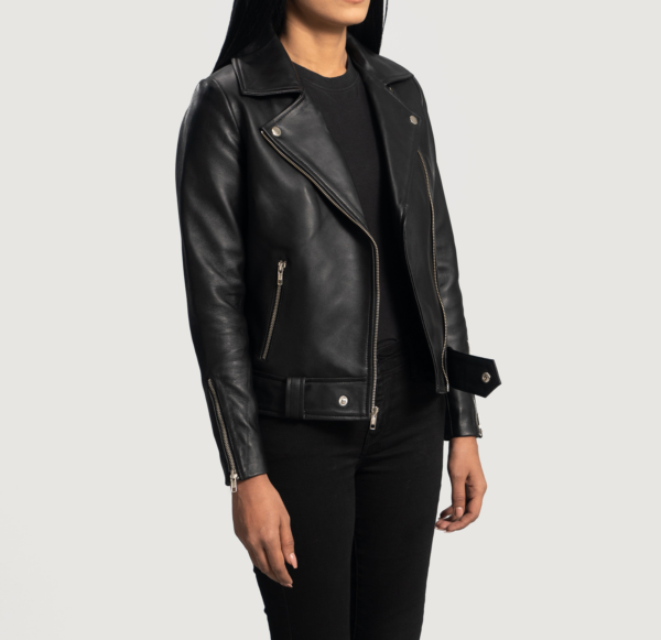 Axel Black Leather Biker Jacket – Sleek and Timeless Design1