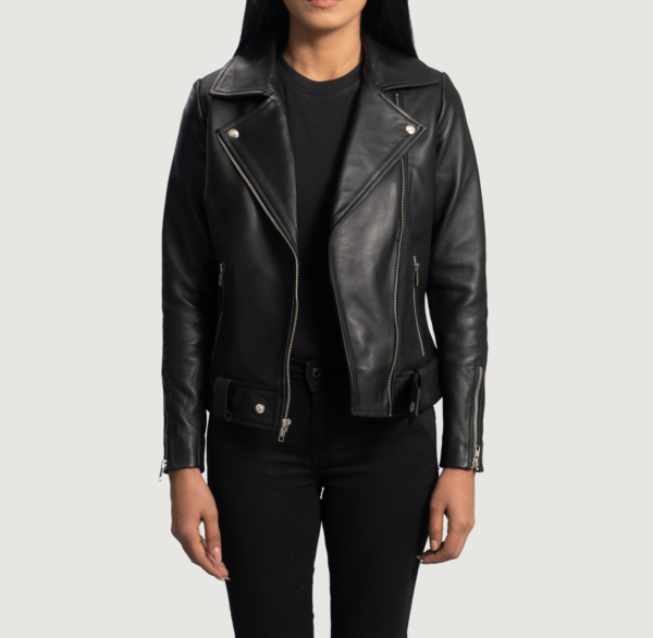 Axel Black Leather Biker Jacket – Sleek and Timeless Design1
