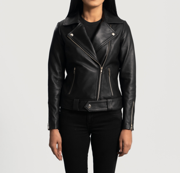 Axel Black Leather Biker Jacket – Sleek and Timeless Design1